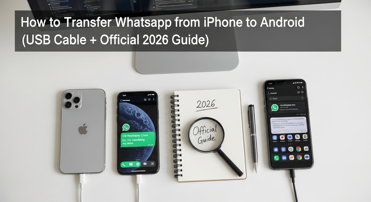 How to Transfer WhatsApp from iPhone to Android (USB Cable + Official 2026 Guide)