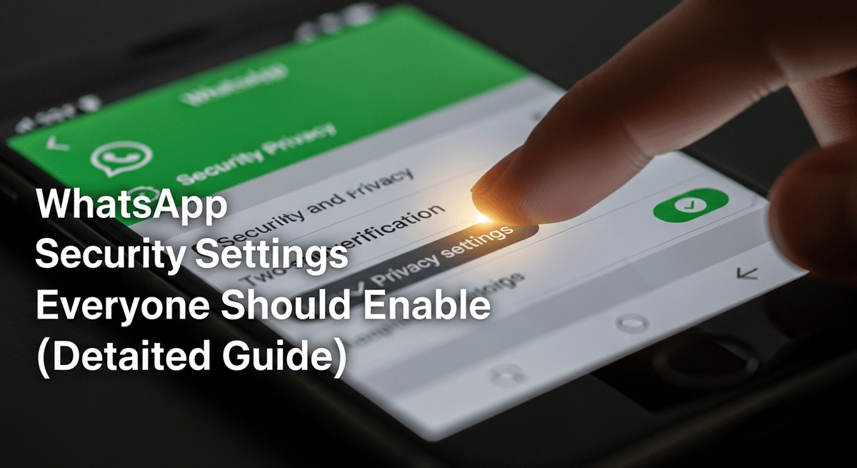 WhatsApp Security Settings Everyone Should Enable (2026 Updated Guide)