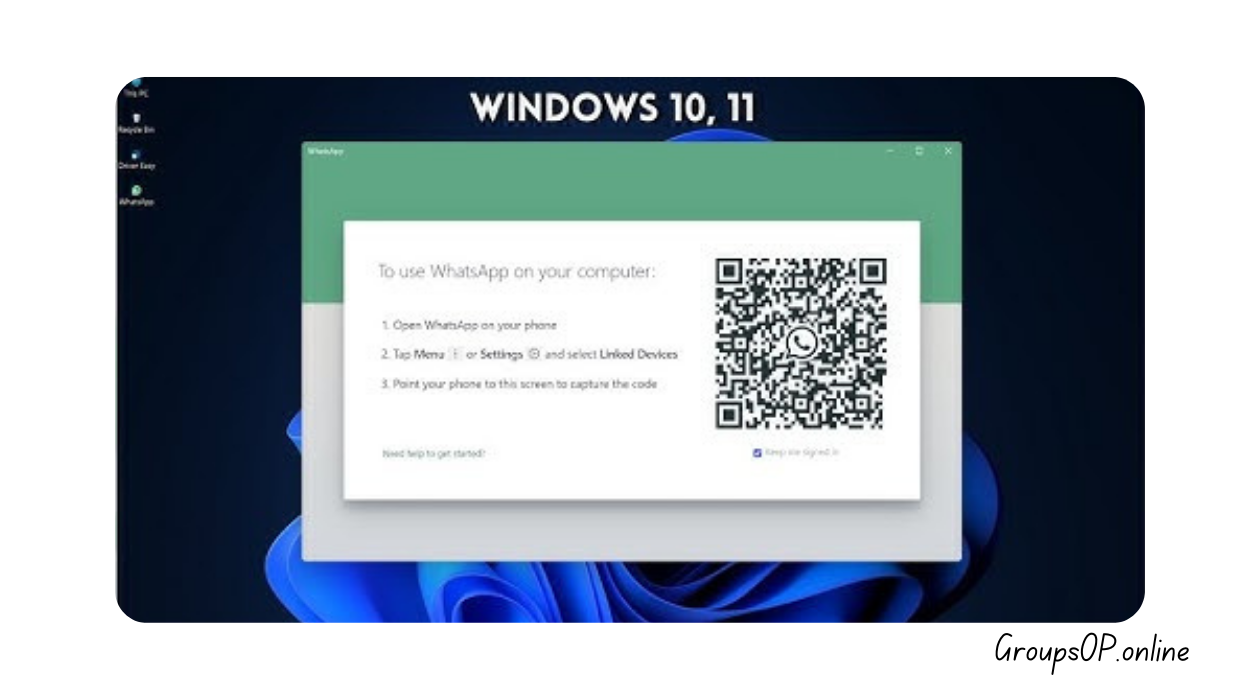WhatsApp → Desktop App Login